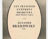 San Francisco Symphony Program 1941 Alexander Brailowsky Menuhin Stokowski  - $17.82
