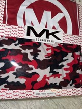 Michael Kors Men Two Piece Pajama Set Lounge Pants &amp; T Shirt RED Camo SZ XL NEW - £66.28 GBP