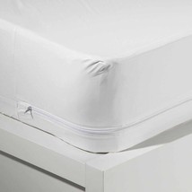  Zippered Mattress Cover Vinyl Bed Bug Proof  Water Resistant Protector 12&quot; Wide - £11.66 GBP+