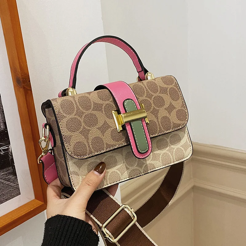 New Trend Fashion Print PU Small Square Bag Crossbody Bag For Women Luxu... - $52.34