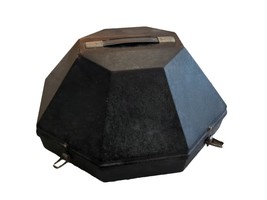 Vintage Black San Angelo Plastic Hat Box Storage Box Western Helmet Box Horse - £53.08 GBP