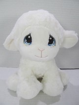 Aurora Precious Moments Luffie Lamb 8.5”Plush White Blue Eyes Plush Toy ... - £9.03 GBP