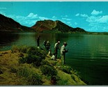 Fishing at Antelope Flaming Gorge Wyoming WY  UNP Chrome Postcard G5 - $4.90