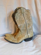 Beige Reptile Cowboy Boots - £15.72 GBP