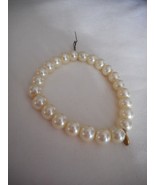 Vintage Monet Faux creamy Pearl Stretch Bracelet Costume Estate Jewelry - $10.00