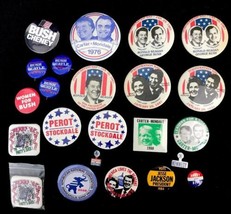 Lot Vintage Political Pinback Buttons Democratic Republican Kennedy To B... - $41.90