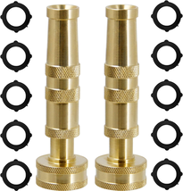 Solid Brass Hose Nozzle, 2 Pack 4" Heavy Duty Brass Garden Hose Nozzle w... - $14.77