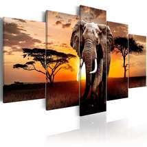 Tiptophomedecor Stretched Canvas Animal Art - Elephant Migration - Stretched &amp; F - £70.69 GBP+