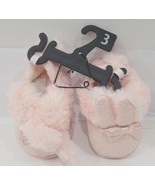 Wonder Nation Pink Bunny Ear Girls Indoor/Outdoor Sole Slippers Pink Size 3 - £12.44 GBP