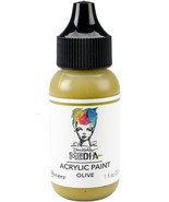 Dina Wakley Media Acrylic Paint 1oz-Olive - £9.40 GBP