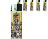 Tarot Card D9 Lighters Set of 5 Electronic Refillable Butane VII The Cha... - $15.79