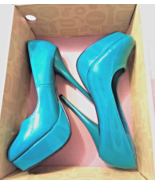 Charlotte Russe green high heel ladies shoe size 7 - $29.65 CAD