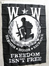 Wounded Warrior Heroism Honor Sacrifice Polyester Banner Flag 29 X 42&quot; - £8.01 GBP