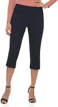 Rekucci Women&#39;s Ease into Comfort Capri with Button Detail, Navy flower, 8 - £20.95 GBP