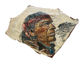 Thomas Mills Signed Native Western Art Shale Rock Painting Brothers 1986 Apache - £968.05 GBP