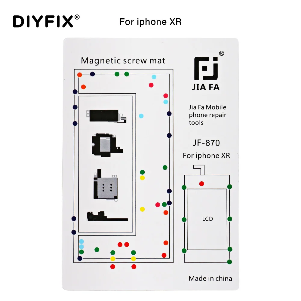 DIYFIX 1PC Magnetic Screw Mat for  X/Xs/XR/Max/Pro/11 Screw Pad Keeper Chart Mob - £44.35 GBP
