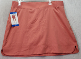32 Degrees Cool Skort Womens Large Orange Lined Stretch Polyester Elastic Waist - £14.41 GBP