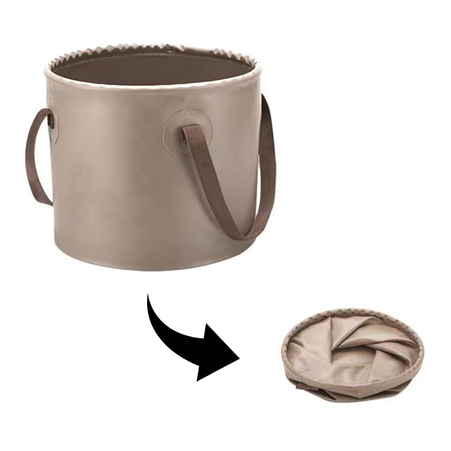 Collapsible Bucket 5 Gallon, Folding Water Bucket Wash Basin 20L With Handle For
