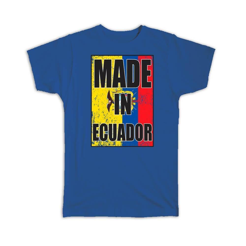 Made In Ecuador : Gift T-Shirt Flag Retro Artistic Ecuadorian Expat Country Item image 4