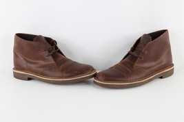 Vintage Clarks Mens 12 Distressed Leather Bushacre Desert Chukka Boots Brown - £59.81 GBP
