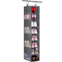 8-Shelf Hanging Shoe Organizer Clothes Closet Organizers And Storage She... - £30.29 GBP