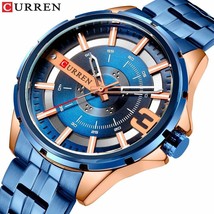 CURREN Men's Quartz Watch with Stainless Steel Band 1491 - $24.25+