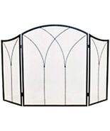 Open Hearth 15187 Fireplace Screen, Gothic Style, Brushed Bronze, 3-Panel - - $99.30 CAD