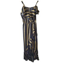 Blush Sleeveless Striped Ruffle Maxi Dress - £11.40 GBP