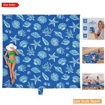 Lightweight &amp; Compact Sandproof Beach Mat - 8x7 ft for Family Fun &amp; Rela... - $46.48