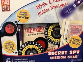 Secret Spy Mission Gear Kid Top Secret Activity Booklet Code Set Kit Play 2 Play - £12.63 GBP