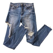 American Eagle Super Hi-Rise Jegging Super Stretch Denim Blue Jeans Sz 6 - $10.88