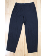 Eileen Fisher M Black Tencel Lyocell Jersey High Waist Pull On Pants Poc... - £27.84 GBP