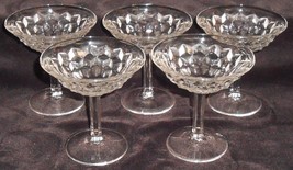 Set (5) Fostoria AMERICAN PATTERN 4 1/4&quot; Sherbets or Champagnes MADE IN USA - £38.69 GBP