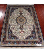 4&#39; x 6&#39; Persian Handmade Pure Silk Rugs Oriental Traditional Floral Area... - $1,200.00