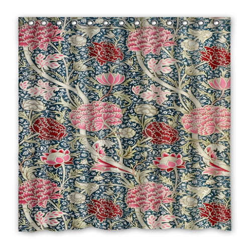 Cray Pattern William Morris Waterproof Polyester Shower Curtain  - $33.00+