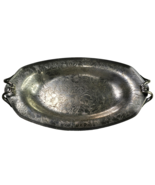 Tapestry Bird &amp; Flower Design Weidlich Bros Mfg Co Silverplate Platter T... - $662.49 MXN