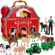 Farm Animals Toys For 1 2 3 4 5 Year Old Toddlers Girls Boys, Big Red Barn Farm  - £49.24 GBP