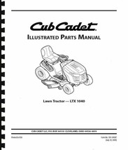 Cub Cadet Parts Manual Model No. LTX 1040 - $14.84