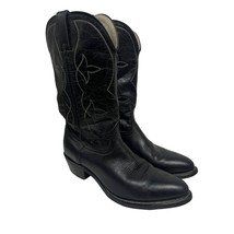 Durango Vintage Black Leather Western Cowboy Roper Boots US 10.5D Pull O... - $79.19