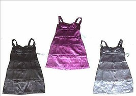 Hot Kiss Tiered Satin Party Dress Silky Summer Dress Jrs. Sizes Medium or Large - £23.97 GBP