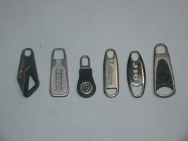 Lot of (6) Assorted Luggage Replacement Zipper Pulls - £7.86 GBP