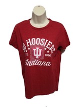 IU Indiana University Go Hoosiers est 1820 Adult Small Burgundy TShirt - £14.09 GBP