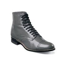 Men Leather Stacy Adams Madison Ankle Boot Biscuit High top 00015-10 Gray image 2