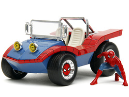 Dune Buggy Red and Blue with Graphics and Spider-Man Diecast Figure &quot;Mar... - $51.49