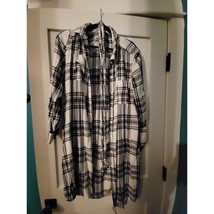 Style &amp; Co Black White Plaid Tunic Shirt Dress - Size L - $18.00