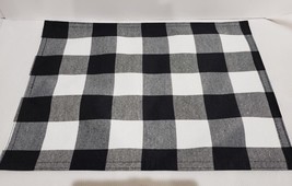 (1) Farmhouse Christmas Buffalo Check Black White Placemats PICK QTY - £7.98 GBP