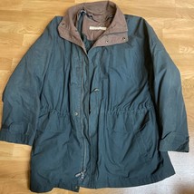 LONDON FOG Winter Jacket Coat Size Large Removable Liner Green And Brown - $24.75