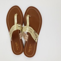 Kate Spade New York Women&#39;s Carol Sandals Pale Gold Leather Size 10 M - $47.49