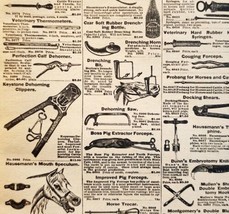 1900 Medical Tools Farm Animals Advertisement Victorian Sears Roebuck 5.... - $18.49