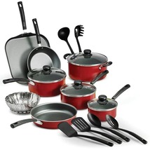Tramontina Primaware 18 Piece Non-stick Cookware Set, Red - $53.96